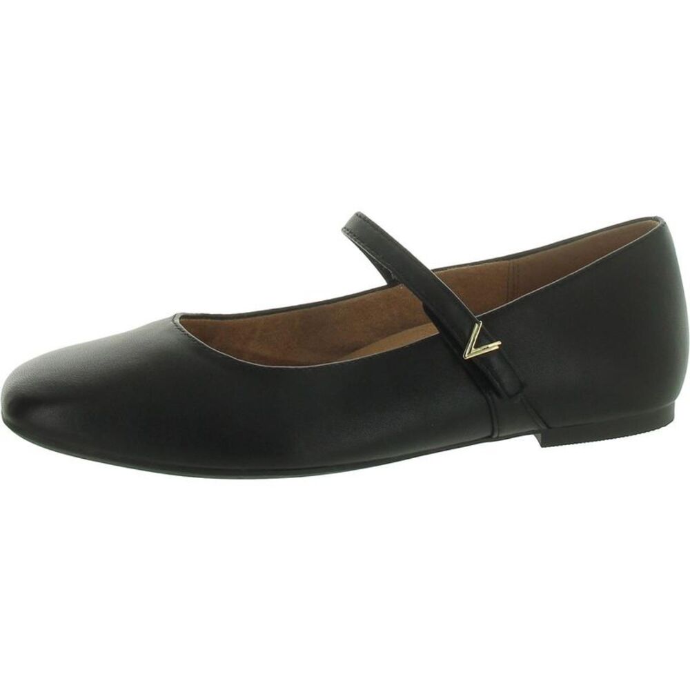 Vionic Womens Alameda Black Leather Square Toe Dressy Mary Janes Shoes